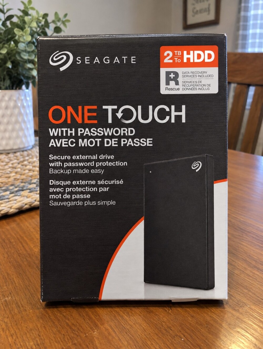 NEW NEVER USED Seagate One Touch 2TB External Hard Drive – Password Protection